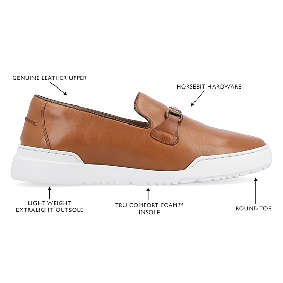 Thomas And Vine Dane Mens Round Closed Toe Loafers