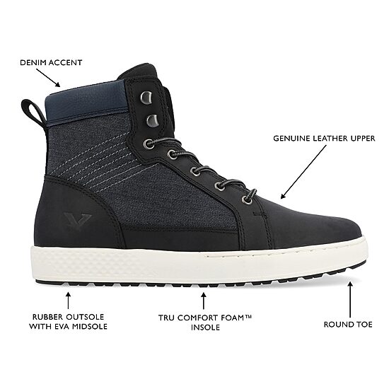 Territory Mens Latitude Flat Heel Lace Up Boots