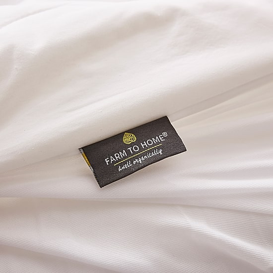Farm To Home Organic Blended Cotton Wavy Channel Sown Alternative Mattress Pad