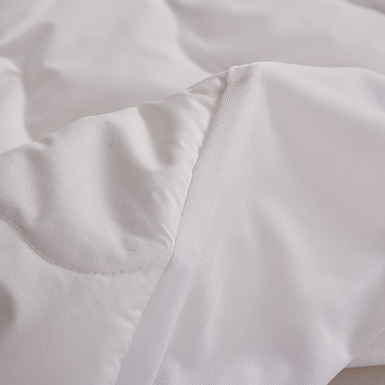 Farm To Home Organic Blended Cotton Wavy Channel Sown Alternative Mattress Pad