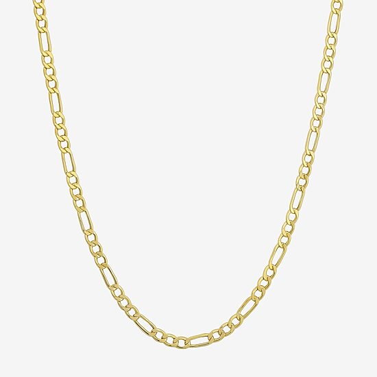 10K Yellow Gold 2.9mm 20-22" Semi-Solid Figaro Chain
