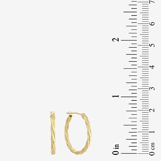 14K Gold Twisted Hoop Earrings