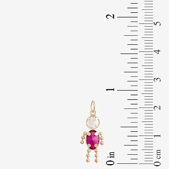 10K Gold July Birthstone Babies Boy Charm