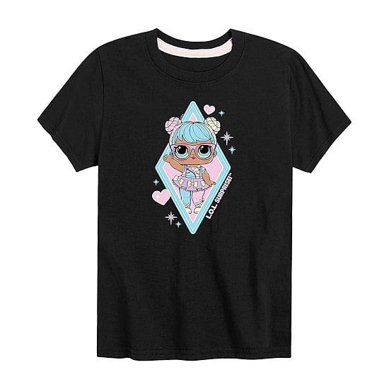 Little & Big Kid Girls Crew Neck Short Sleeve Regular Fit LOL Graphic T-Shirt