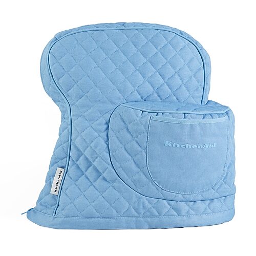 KitchenAid Fitted Tilt-Head Solid Stand Mixer Cover with Storage Pocket, Quilted, 14.37" x 18" x 10" - Blue Velvet