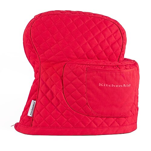 KitchenAid Fitted Tilt-Head Solid Stand Mixer Cover with Storage Pocket, Quilted, 14.37" x 18" x 10" - Quilted Passion Red