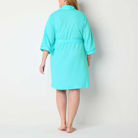 Liz Claiborne Womens Long Length Long Sleeve Robe