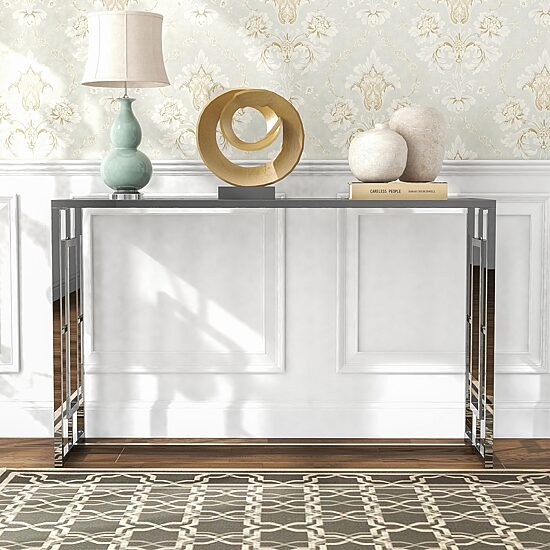 Furniture of America™ Haines Glass Top Console Table