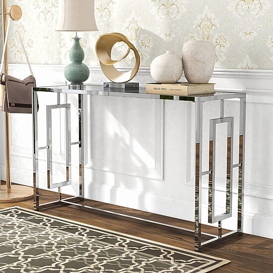 Furniture of America™ Haines Glass Top Console Table
