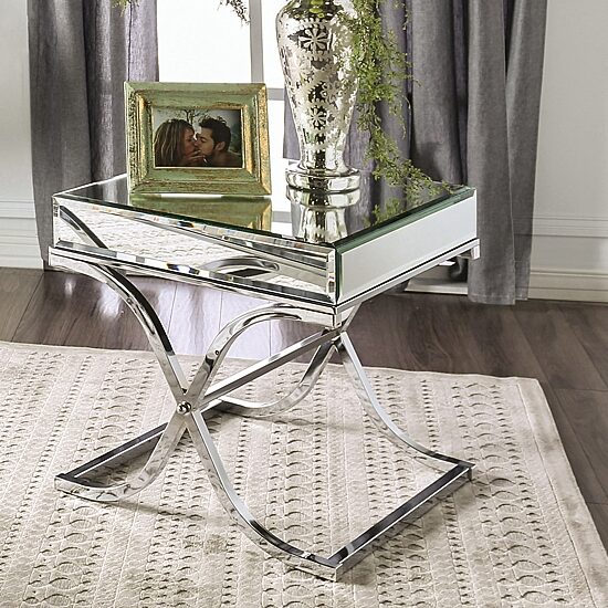 Furniture of America™ Hope Mirrored End Table