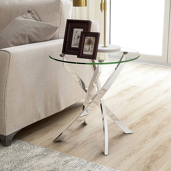 Furniture of America™ Newport Glass Top End Table