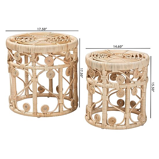 Bowie Rattan Nesting Tables