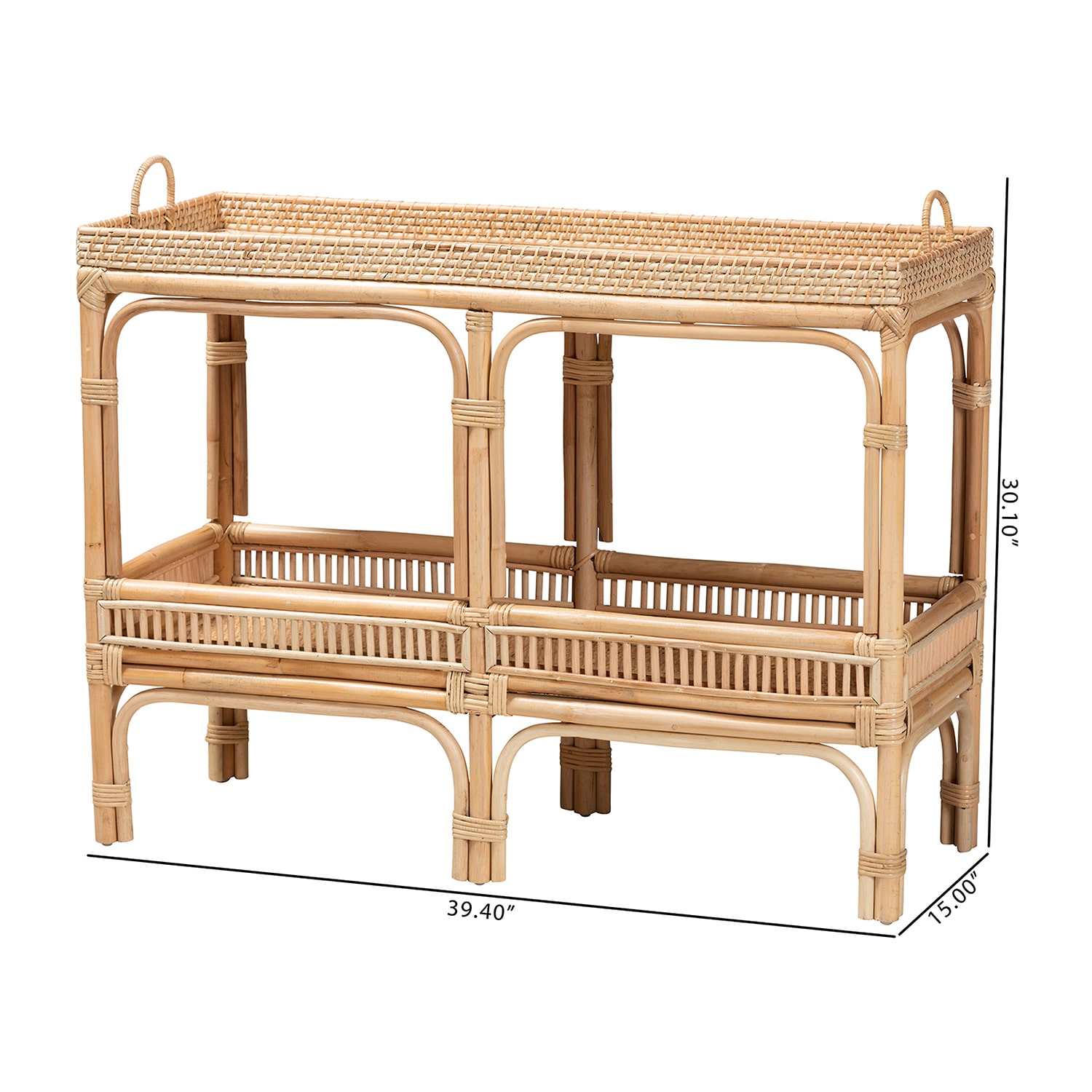 Lombok Rattan Console Table