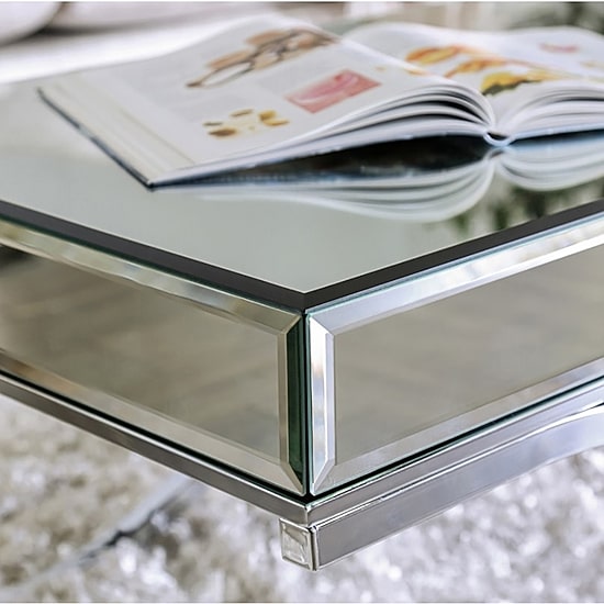 Furniture of America™ Hope Mirrored Metal Coffee Table