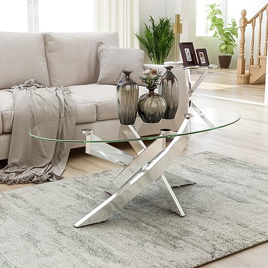 Furniture of America™ Newport Glass Top Glass Coffee Table