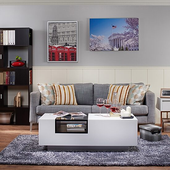 Furniture of America™ Auburn Glass Top Storage Coffee Table