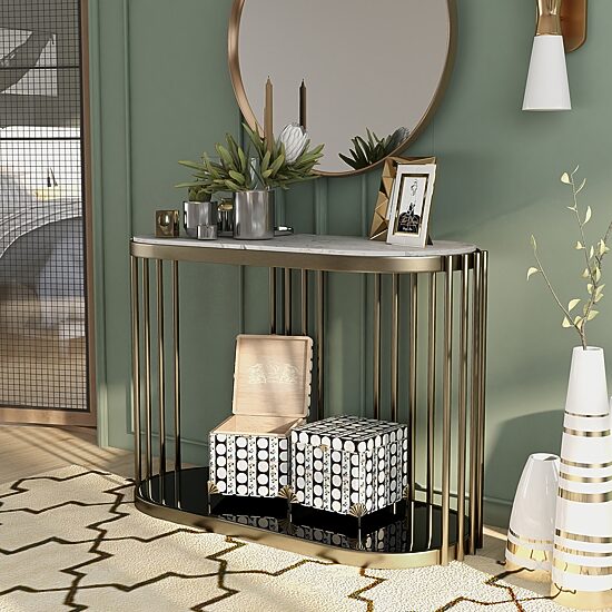 Furniture of America™ Aurora Storage Metal Console Table