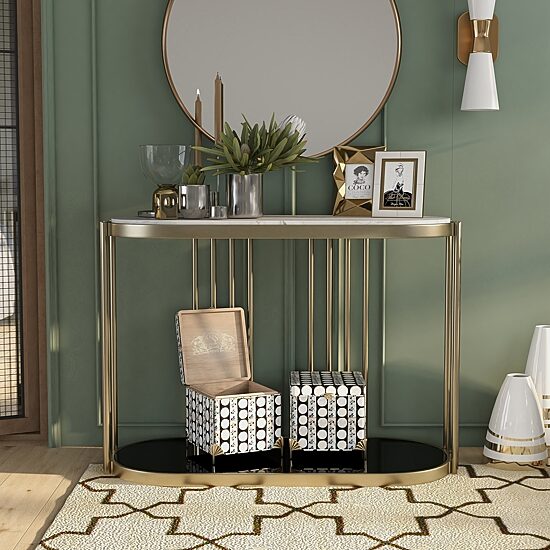 Furniture of America™ Aurora Storage Metal Console Table