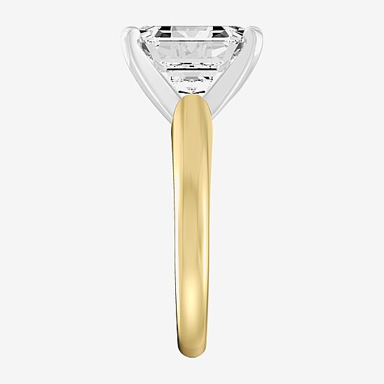 (F / VS1) Womens 5 CT. Lab-Grown White Diamond 14K Gold Emerald-cut Solitaire Engagement Ring
