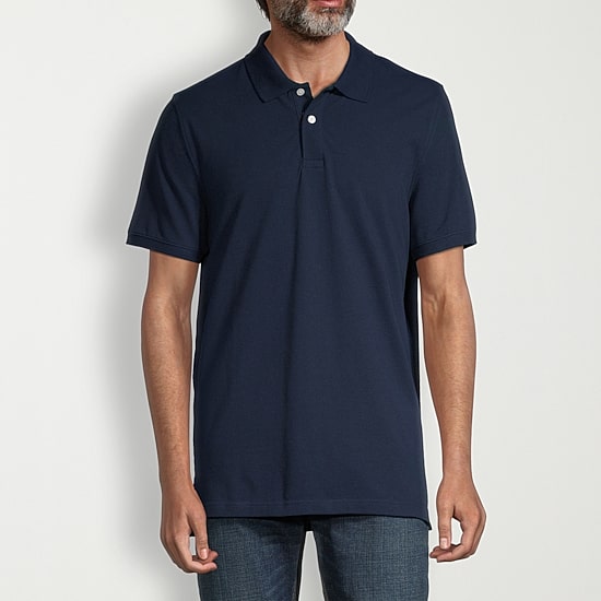 St. John's Bay Dexterity Premium Stretch Mens Classic Fit Easy-on + Easy-off Adaptive Short Sleeve Polo Shirt