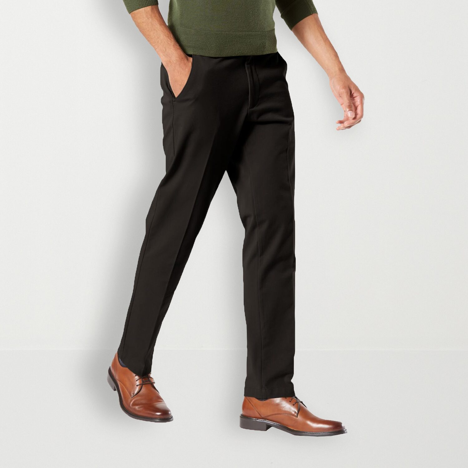 Dockers Workday Khaki With Smart 360 Flex Mens Slim Fit Flat Front Pant