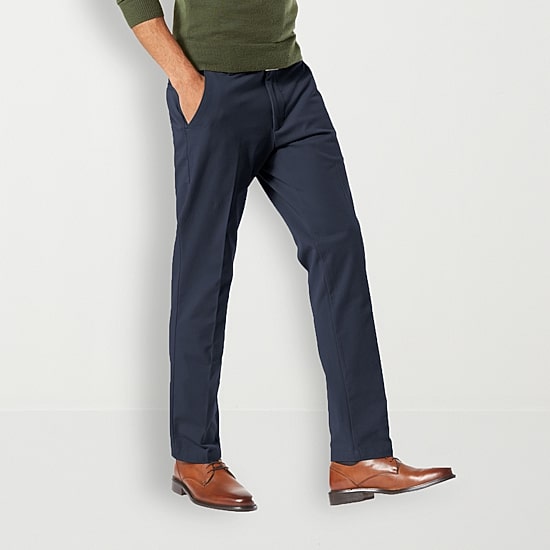 Dockers Workday Khaki With Smart 360 Flex Mens Slim Fit Flat Front Pant