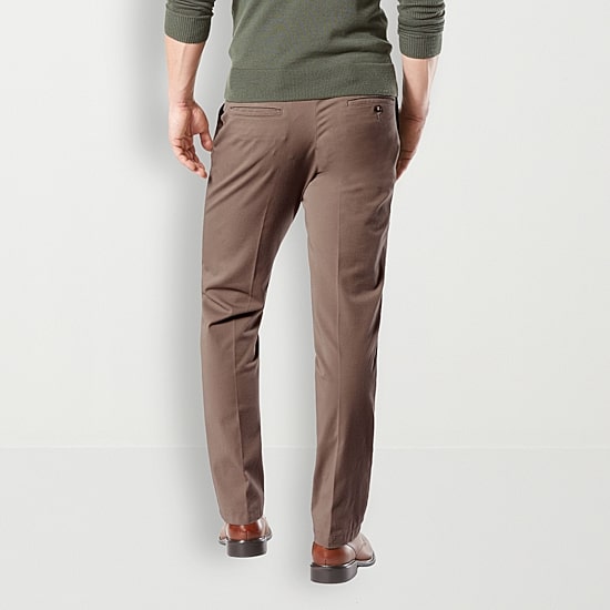 Dockers Workday Khaki With Smart 360 Flex Mens Straight Fit Flat Front Pant