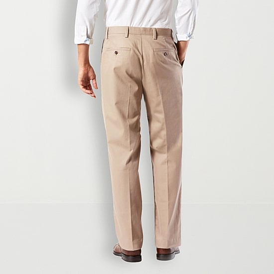 Dockers Easy Khaki With Stretch Mens Comfort Waistband Classic Fit Pleated Pant