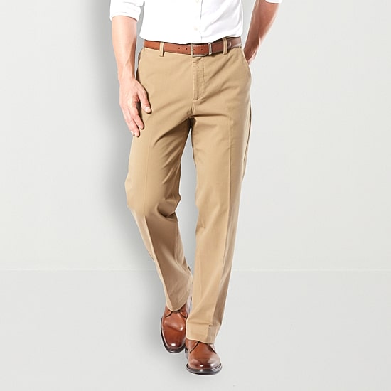 Dockers Workday Khaki With Smart 360 Flex Mens Classic Fit Flat Front Pant
