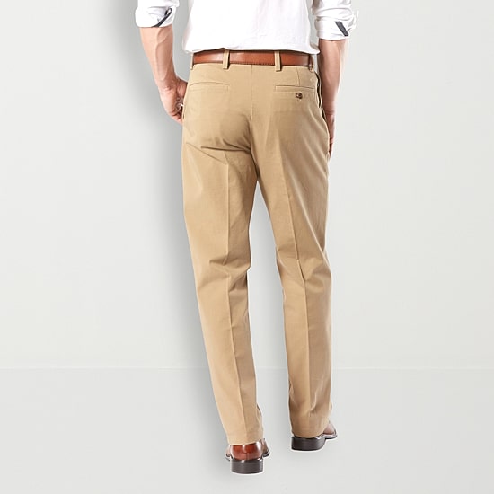 Dockers Workday Khaki With Smart 360 Flex Mens Classic Fit Flat Front Pant