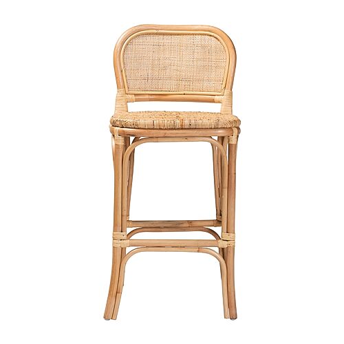 Wholesale Interiors bali & pari Adrena Modern Bohemian Rattan Bar Stool