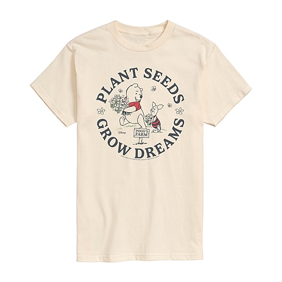 Novelty Mens Crew Neck Short Sleeve Regular Fit Winnie The Pooh Graphic T-Shirt