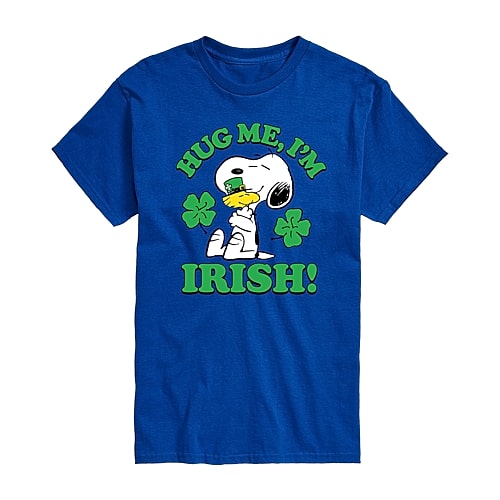 Novelty Mens Crew Neck Short Sleeve Regular Fit Snoopy Graphic T-Shirt, X-large, Blue