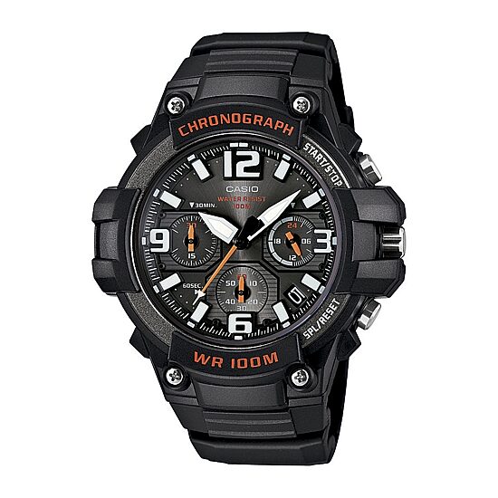 Casio Mens Chronograph Black Strap Watch Mcw100h-1avcf