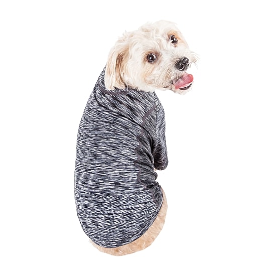 Pet Life ® Active 'Warf Speed' Heathered Ultra-Stretch Sporty Performance Dog T-Shirt