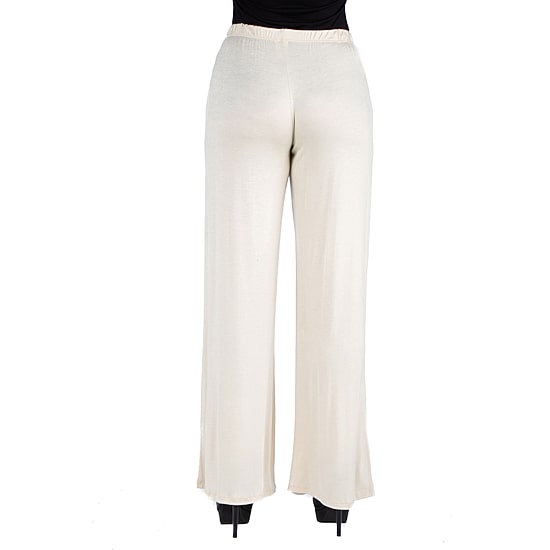 24/7 Comfort Apparel Comfortable Solid Palazzo Pants