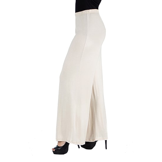 24/7 Comfort Apparel Comfortable Solid Palazzo Pants
