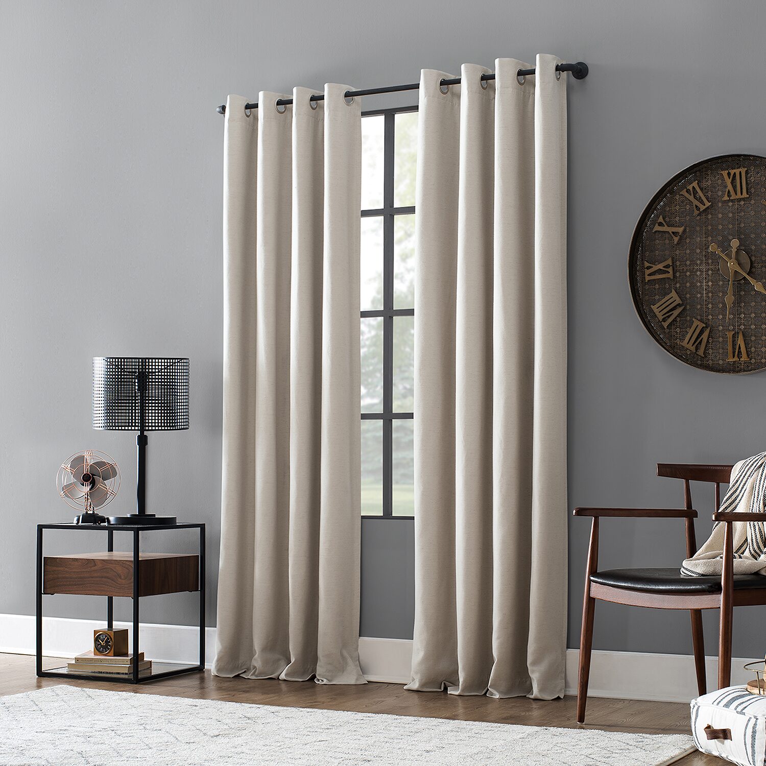 Archaeo Colt Grommet Top Energy Saving 100% Blackout Single Curtain Panel