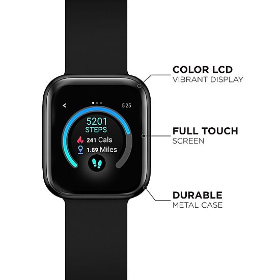Itouch Air 3 Unisex Adult Black Smart Watch 500006b-4-51-G02