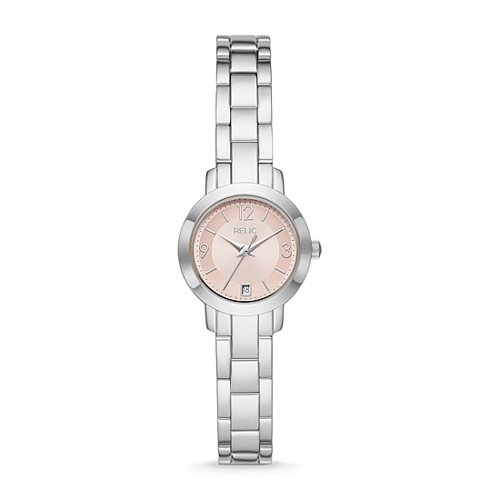 Relic By Fossil Richelle Womens Silver Tone Bracelet Watch Zr12626