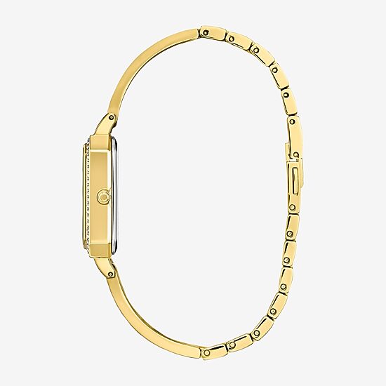 Citizen Womens Crystal Accent Gold Tone Stainless Steel Bracelet Watch Em0982-54e