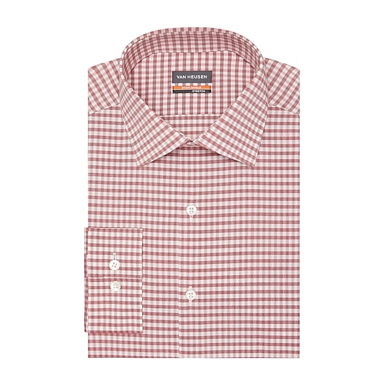 Van Heusen Slim Stain Shield Mens Slim Fit Stretch Fabric Wrinkle Free Long Sleeve Dress Shirt