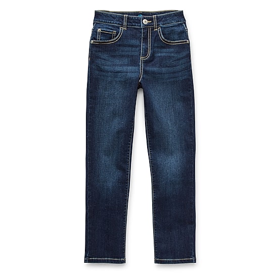 Thereabouts Little & Big Kid Girls Adjustable Waist Stretch Fabric Straight Leg Jean