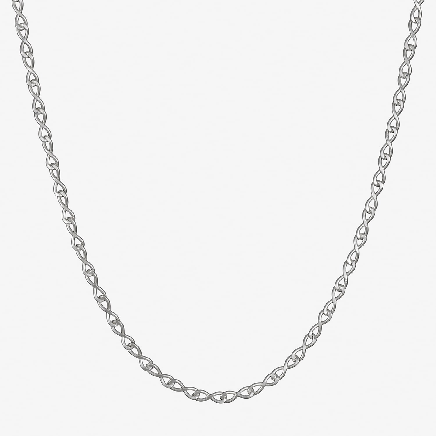 Made in Italy Womens Sterling Silver Inch Link Chain Necklace