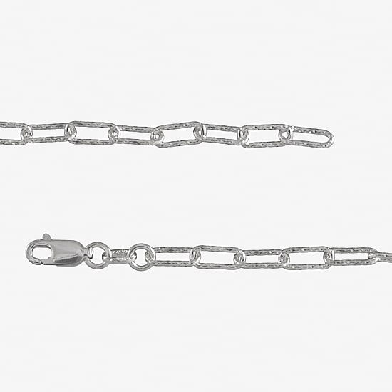 Made in Italy Womens Sterling Silver 20 Inch Link Necklace