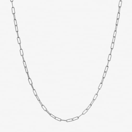 Made in Italy Womens Sterling Silver 20 Inch Link Necklace