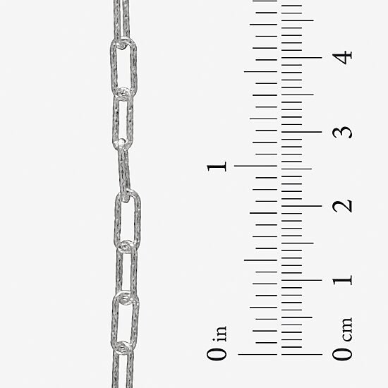 Made in Italy Womens Sterling Silver 22 Inch Paperclip Chain Necklace