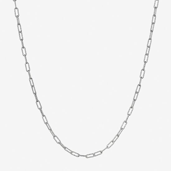 Made in Italy Womens Sterling Silver 24 Inch Link Necklace