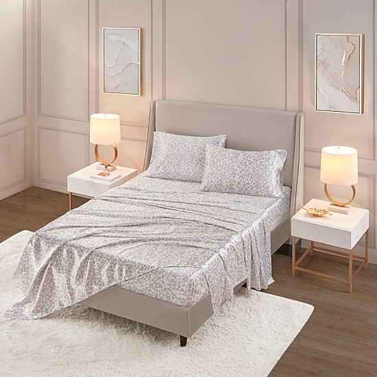 Madison Park Essentials Printed Satin Sheet Set