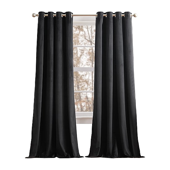 G.H. Bass & Co. Clark Grommet Top Blackout Set of 2 Curtain Panel